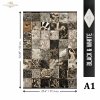 seria Black & White - Czarny & Biały, geometyczne czarno-białe wzory, cyfry, litery*  Mulberry Decoupage Paper FPA1022 Black & White Series - Black & White, geometric black and white patterns, numbers, letters* Papel para decoupage Mulberr