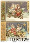 papier decoupage Boże Narodzenie, Mikołaj*Paper decoupage Christmas, Santa Claus