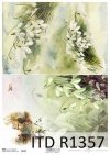 papier ryżowy decoupage kwiaty, Przebiśniegi, wiejski domek*rice paper decoupage flowers, snowdrops, country house