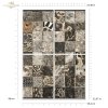 seria Black & White - Czarny & Biały, geometyczne czarno-białe wzory, cyfry, litery*  Mulberry Decoupage Paper FPA1022 Black & White Series - Black & White, geometric black and white patterns, numbers, letters* Papel para decoupage Mulberr