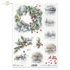 zimowe wianki, wianek, wieniec, wieńce, Winter Wreath, zima, śnieg, Boże Narodzenie, Święta Bożego Narodzenia, karuzela, wesołe miasteczko, retro, miniatura, miniatury, rośliny 3D, 3D efekt, winter garland, wreaths, snow, Christmas