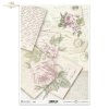 retro, list, ręczne pismo, kartka pocztowa, stempel pocztowy, róża, róże, kwiat, R744, retro, letter, handwriting, postcard, postmark, rose, flower, Retro, Brief, Handschrift, Postkarte, Poststempel, Rose, Blume, retro, carta, escritura, postal, matasello