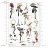 moda, Paryż, dawna Francja, vintage, kapelusz, kapelusze, żart, kwiaty, R336