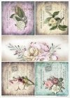 Zestaw kreatywny na papierze ryżowym - Piękne kwiaty * Creative set on rice paper - Beautiful flowers