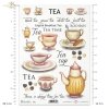 napisy, herbata, herbatka, filiżanka, filiżanki, imbryk, tea time, herbaciany, herbaciane, R412