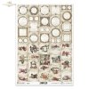 vintage, retro, kalendarz adwentowy, postacie, ramka, ramki, medalion, medaliony, dziecko, dzieci, zimowa sceneria, Mikołaj, Boże Narodzenie, prezenty, zima, advent calendar, characters, frame, frames, medallion, medallions, child, children
