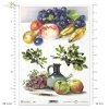 still life: grapes, bananas, apples, pears, berries