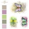 Akwarele, kolorowe motyle, ważka, owady, lato*Watercolors, colorful butterflies, dragonfly, insects, summer