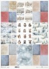 motywy tapetowe, wzorki, romby, paski, śnieżynki, choinki, widoczki, budynki, zwierzaki w zimowych strojach*wallpaper motifs, patterns, rhombuses, stripes, snowflakes, Christmas trees, views, buildings, animals in winter outfits*Tapetenmotive, Muster, Rau