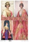 Malarstwo Williama Clarke Wontner, kobiety w orientalnych ubraniach, portrety