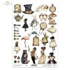 Baśniowe elementy, szachy, Alicja, dziewczynka, Kapelusznik, symbole kart, Biały Królik, kapelusz, karty, zegarek, filiżanka, flaming, gąsienica*Fairy tale elements, chess, Alice, girl, Hatter, card symbols, White Rabbit, hat, cards, watch, cup, flamingo,