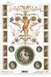 medallion, antique, flower, decoration, ornament, Ornamente, Kunst des achtzehnten Jahrhunderts, inspiriert vom alten Griechenland, Papel de arroz para decoupage R026 adornos, arte del siglo XVIII