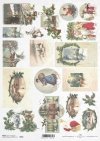 święty Mikołaj, prezenty, świerk, ostrokrzew, Boże Narodzenie, Święta Bożego Narodzenia, zima, dekoracje bożonarodzeniowe, stroiki bożonarodzeniowe, zimowe obrazki, dzwonki bożonarodzeniowe, dzieci, R581, Santa Claus, gifts, spruce, holly, Christmas, Chri