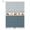 niebieska kratka, krateczka, w kratkę, prezenty dla dzieci, zabawki, pluszaki, przytulanki, maskotki, miś, misie, konik na biegunach, tło, tła, blue check, blue checkered, gifts for children, toy, toys, cuddly, mascots, teddy bear