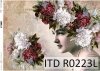 Papier ryżowy decoupage kwiaty, Peonie, twarz kobiety*Rice paper decoupage flowers, peonies, woman's face