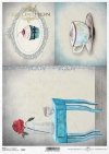 róża, filiżanki, filiżanka, kawa, stolik, ciastko, autorka grafik: Magda Stanczew, R867, rose, cups, teacup, coffee, table, cake, Rose, Tassen, Teetasse, Kaffee, Tisch, Kuchen, rosa, taza de té, café, mesa, pastel