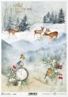 Papier ryżowy - święta w czerwieni * Rice paper - Christmas in red