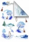 Papiery do scrapbookingu w zestawach - zimowe zwierzęta*Papiere für das Scrapbooking in den Sätzen - Wintertiere
