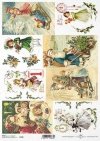 Boże Narodzenie, świąteczne dekoracje, retro, vintage, Mikołaj, prezenty, zabawki, dziecko, dzieci, choinka, Nowy Rok, zegar, sanki, zima, dzwonki świąteczne, zabawa na śniegu, R780, Christmas, Christmas decorations, retro, Santa Claus, presents, toys, ch