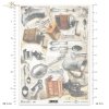 sztućce, łyżka, łyżki, trzewiki, młynek do kawy, klucz, klucze, konewka, retro, vintage, gazeta, gazety, R349
