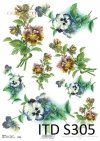 papier decoupage bratki*paper decoupage pansies