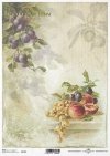 Decoupage de papel de frutas, uvas, ciruelas, melocotones*Papier decoupage Früchte, Trauben, Pflaumen, Pfirsiche*Бумажные декупаж фрукты, виноград, сливы, персики