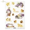 Wielkanoc, tematy Wielkanocne, dekoracje wielkanocne, wiosna, koszyk, fiołki, kurczak, pisklak, jajko, jajka, R825, Easter, easter themes, easter decorations, spring, basket, violets, chicken, chick, chickadee, egg, Ostern, Osterthemen, Osterdekorationen,