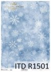 białe śnieżynki na niebieskim tle*white snowflakes on a blue background