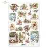 retro, dzieci, Mikołaj, prezenty, Święta Bożego Narodzenia, zima, choinka, ozdoby świąteczne, ozdoby bożonarodzeniowe, R602, retro, children, Santa Claus, presents, Christmas, winter, Christmas tree, Christmas decorations, Christmas ornaments, retro, niño