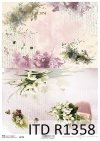 papier ryżowy decoupage kwiaty, Przebiśniegi, stare pismo*rice paper decoupage flowers, snowdrops, old letter