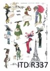 wieża Eiffla, moda, Paryż, dawna Francja, vintage, kapelusz, kapelusze, żart, kwiaty, R337
