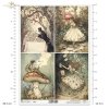 Gąsienica, Alicja, Kapelusznik, flaming, karty, baśniowe kompozycje*Caterpillar, Alice, Hatter, flamingo, cards, fairy tale compositions*Raupe, Alice, Hutmacher, Flamingo, Karten, Märchenkompositionen*Oruga, Alicia, Sombrerero, flamenco, tarjetas, composi