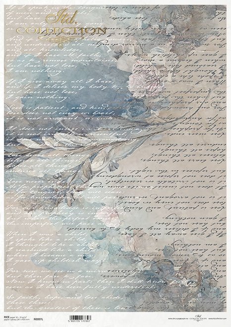 Dunkler Blumenstrauß Reispapier 29,2x40,6cm - Ideal Für Decoupage & Möbelhandwerk