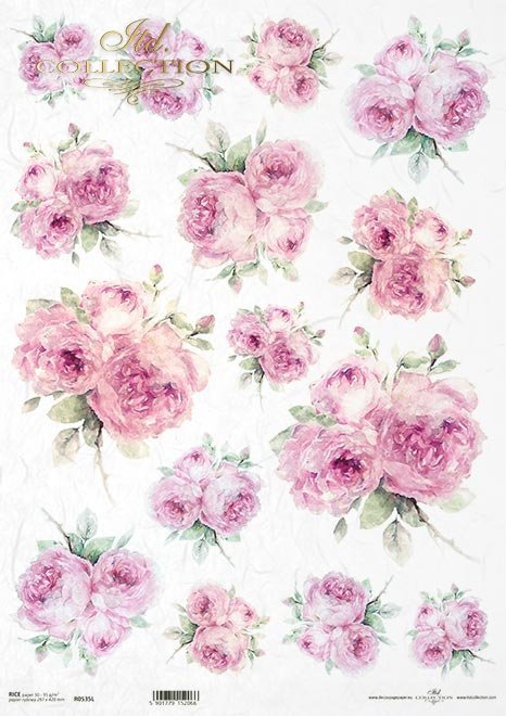 Reispapier Set 14,8x14,8cm | 6 Blätter Decoupage Papier Für Basteln