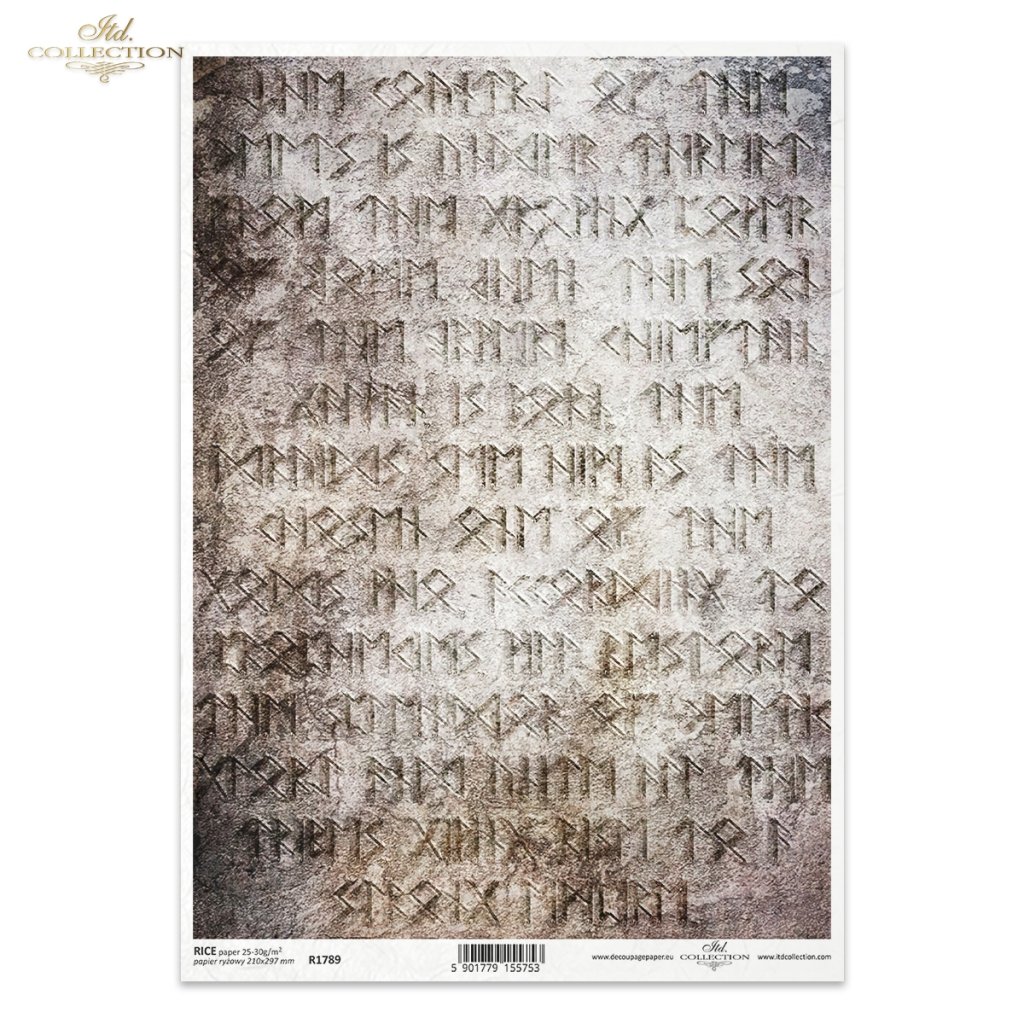 Rice paper R1789 - An undiscovered magical world..., inscriptions ...