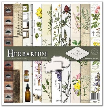 Set von Papieren für Scrapbooking SLS-035 ''Herbarium''