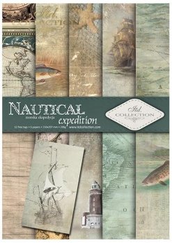 Set von Papieren für Scrapbooking SCRAP-048 ''Nautical expedition''