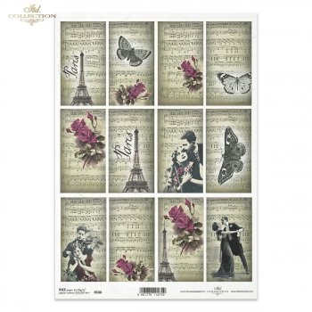 Papel de arroz para decoupage R0538