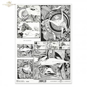 Papel de arroz para decoupage R1220