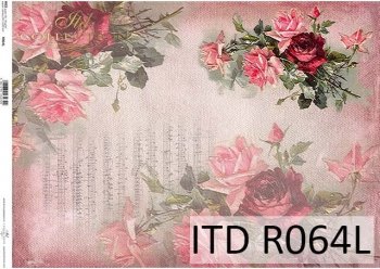 Rice Paper for Decoupage Scrapbooking Hydrangea Flowers A4 ITD R1203