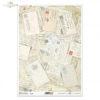 Papel de arroz para decoupage R1109