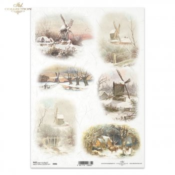 Papel de arroz para decoupage R0996