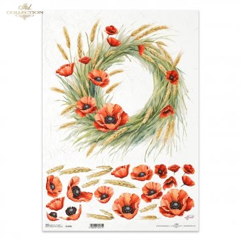 Papel de arroz decoupage A3 R1258L