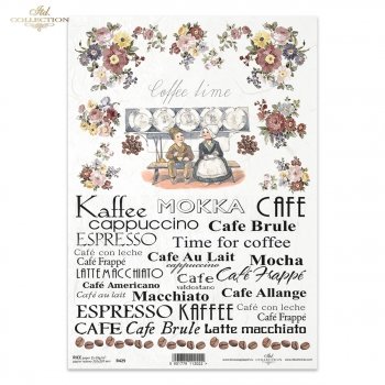 Papel de arroz para decoupage R0429