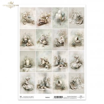 Tagi do scrapbooking (HS code 48025890) TAG0411