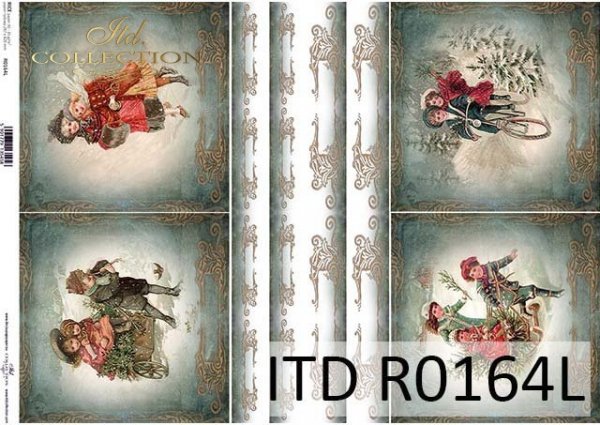 Papier decoupage Vintage, Boże Narodzenie, koronki*Vintage, Christmas, lace*Vintage, Weihnachten, Spitze*Vintage, Navidad, encaje*Винтаж, Рождество, кружева