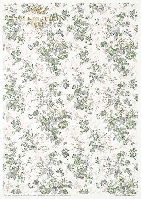 Zestaw kreatywny na papierze ryżowym - Shabby Chic - cztery kolory* Creative set on rice paper - Shabby Chic - four colors