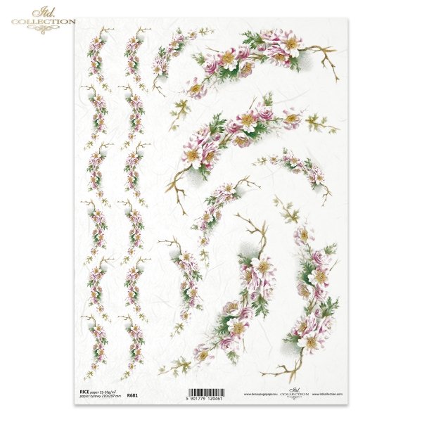 kwiatki, różowe kwiaty, ornamenty kwiatowe, dekory kwiatowe, girlandy kwiatowe, R681, flowers, pink flowers, flower ornaments, flower decors, flower garlands, Blumen, rosa Blumen, Blumenschmuck, Blumendekorationen, Blumengirlanden, flores, flores rosas, a