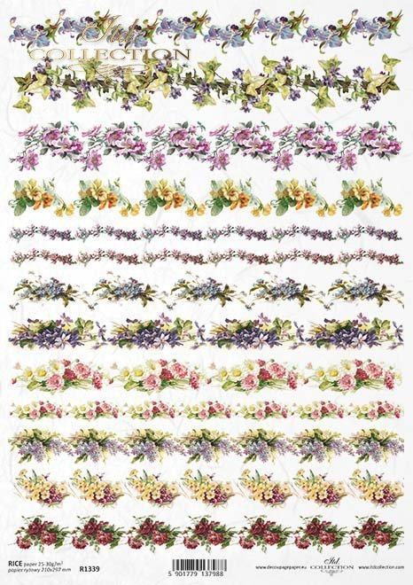 flores de decoupage de papel de arroz*Reispapier-Decoupage-Blumen*рисовая бумага декупаж цветы