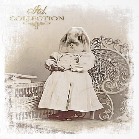 zwierzęta retro, zwierzęta w strojach, zoomorfizm, vintage,  króliki, zające, sielskie, sepia*retro animals, animals in costumes, zoomorphism, vintage, rabbits, hares, idyllic, sepia